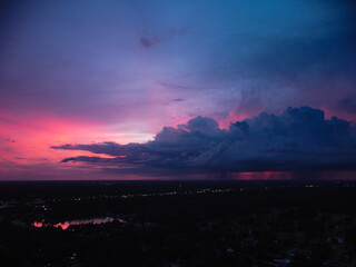 Colorful clouds during the sunset