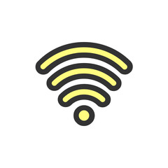 Wireless Network filled outline icon.