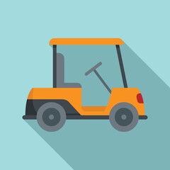 Golf cart activity icon, flat style
