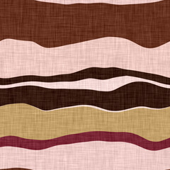 Mid century modern stripe fabric 1960s style pattern. Seamless graphic broken line repeat texture. Decorative nature patterned camouflage effect. Printed cotton for soft furnishing and fashion print. - 441351066