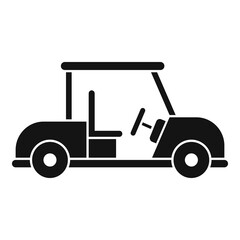 Golf cart car icon, simple style