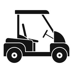 Golf cart electric icon, simple style