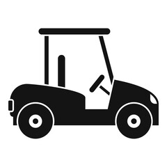 Golf cart bag icon, simple style