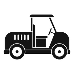 Golf cart machine icon, simple style