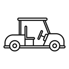 Golf cart buggy icon, outline style