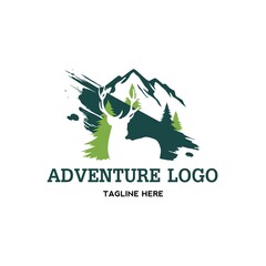 Adventure Team or Outdoor Sport Logo Design Vector Image