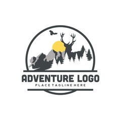 Adventure Team Club Logo Design Vector Image