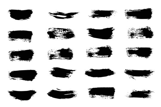 Rule of grungy paint vector abstract brushes for your design.