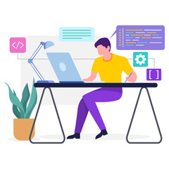 Web Developer doing codding