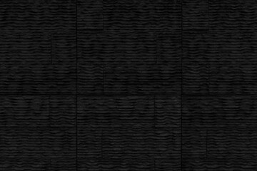 Rough surface black sandstone wall tiles texture and background seamless