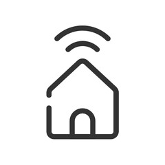 Home , Wireless Network outline icon.