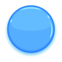 Blue web button isolated on a white background. 3d illustration