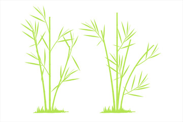 Bamboo trees vector illustration