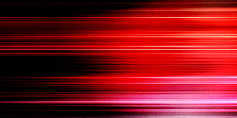 流れる赤色の光・パノラマサイズ