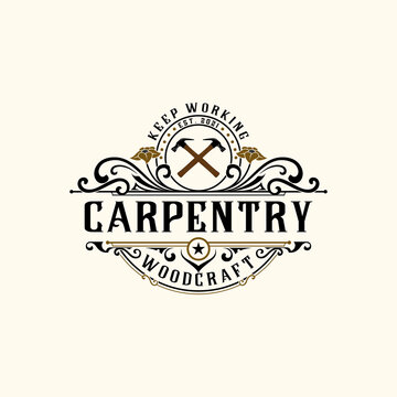 carpentry vintage logo