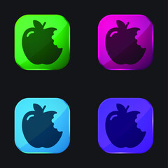 Apple four color glass button icon