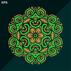Modern vector mandala art design with a beautiful mix of colors, suitable for all advertising design needs, both for business card designs, banners, brochures and others. EPS format files