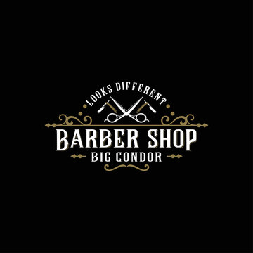 barbershop vintage logo