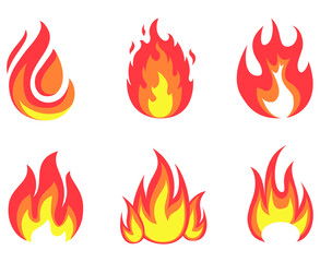 fire torch vector illustration flame abstract design with Background White