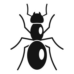 Animal ant icon, simple style
