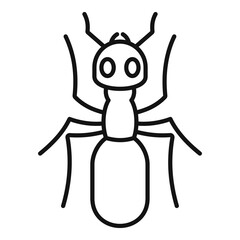 Insect ant icon, outline style