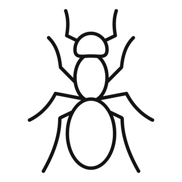 Animal Ant Icon, Outline Style