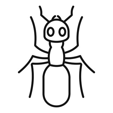 Insect ant icon, outline style