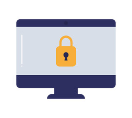 screen with a padlock