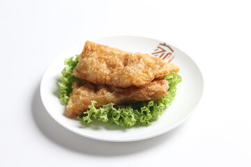 deep fried crispy meat dumpling wanton har gao dim sum menu serve with tartar salad sauce