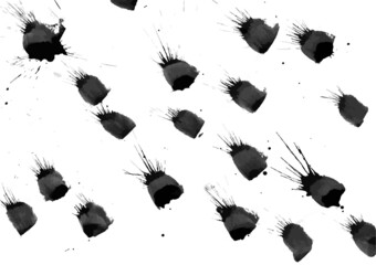 Watercolor black and white urban background. Hand-drawn texture vector. Abstract, splattered, dirty, poster for your design.