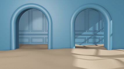 Room interior with Wall Background. 3D rendering ,3D illustration	
