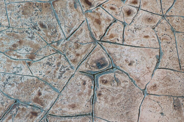 The texture of ceramic tiles on the floor or wall of a building.