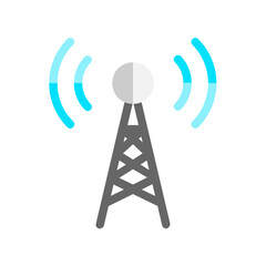 Antenna , Wireless Network flat icon.