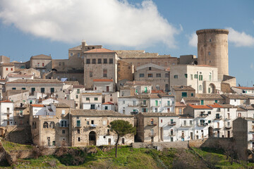 Fototapeta na wymiar Tricarico, Potenza. Torre normanna e monastero di S. Chiara 