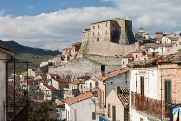 Fototapeta na wymiar Tricarico, Potenza. Torre normanna e monastero di S. Chiara 