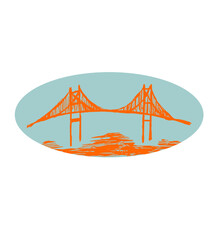 california San Francisco graphic design vector art