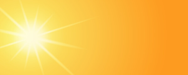 Abstract summer banner design with shiny sun lights