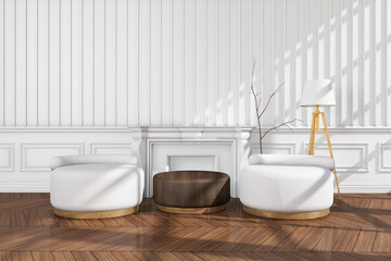 Room interior with Wall Background. 3D rendering ,3D illustration	