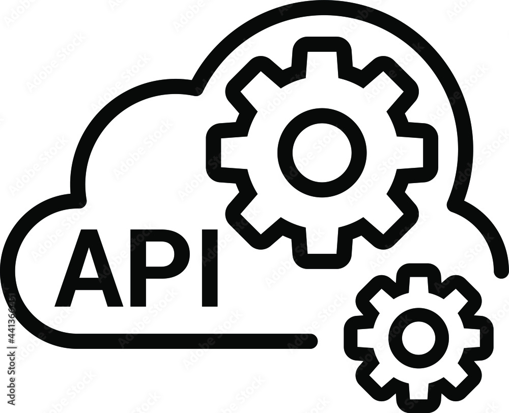 Wall mural api icon vector illustration for your website or mobile app