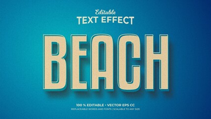 Vintage Text Effects, Editable Text Style - Beach