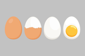 Egg vector isolated on a white background. illustration in flat style