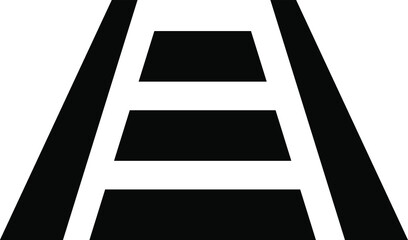 Railroad icon. Train sign. Track road symbol vector illustration