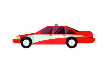 Obraz na płótnie Canvas Taxi Vehicle. Modern Flat Style Vector Illustration. Social Media Template.