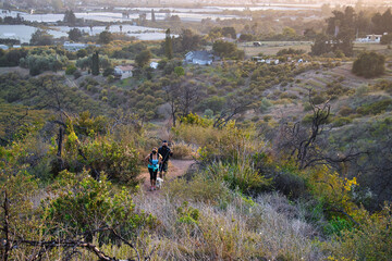Hiking on the Franklin trail in Carpinteria California