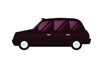 Taxi Vehicle. Modern Flat Style Vector Illustration. Social Media Template.