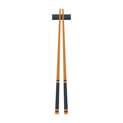 Chopsticks vector. Chopsticks on white background. 
