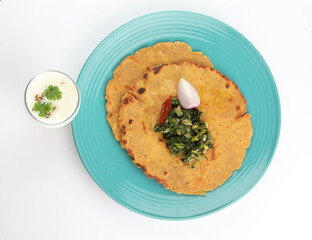 Makkai ki roti, sarso and palak ka saag with buttermilk. Punjabi food