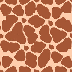Giraffe fur seamless pattern, tropical animal skin texture