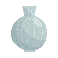 Vector simple doodle illustration. An earthenware vase or ceramic vessel or jug for liquid. Utensils in the style of the ancient antique world, Rome or Greece.