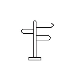 direction signs icon in flat style, vector illustration